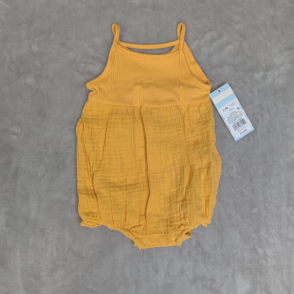Cat & Jack Mustard Baby Outfit